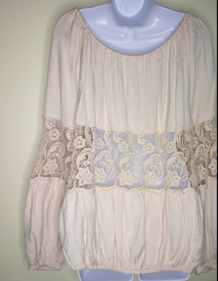 Free People Boho full center Lace long sleeve top - Picture 9 of 13